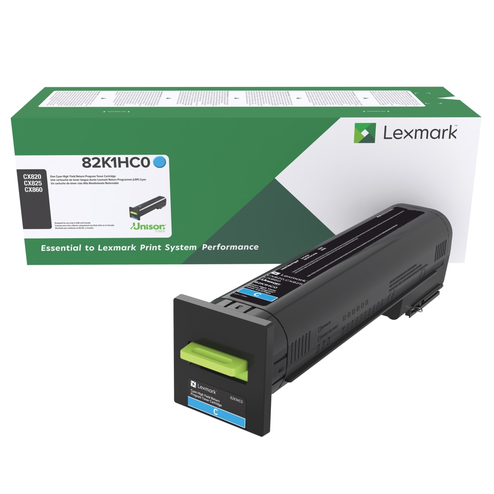 Lexmark 82K1HC0 Cyan High Yield Return Program Toner Cartridge MPN:82K1HC0