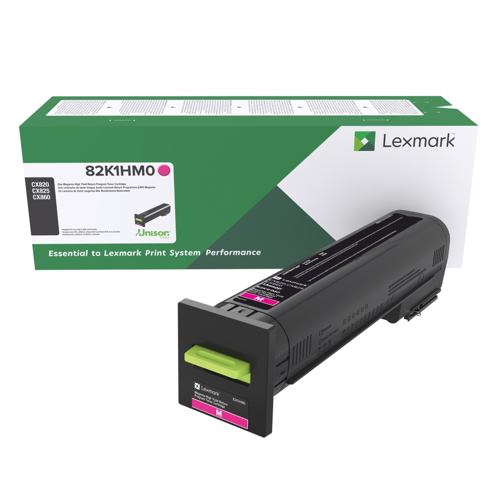 Lexmark 82K1HM0 Magenta High Yield Return Program Toner Cartridge MPN:82K1HM0