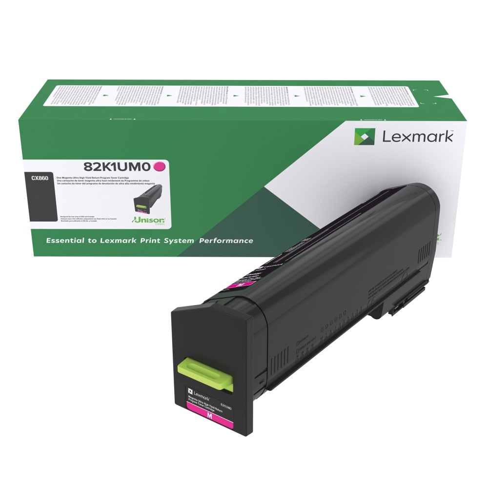 Lexmark 82K1UM0 Magenta Ultra-High Yield Return Program Toner Cartridge MPN:82K1UM0