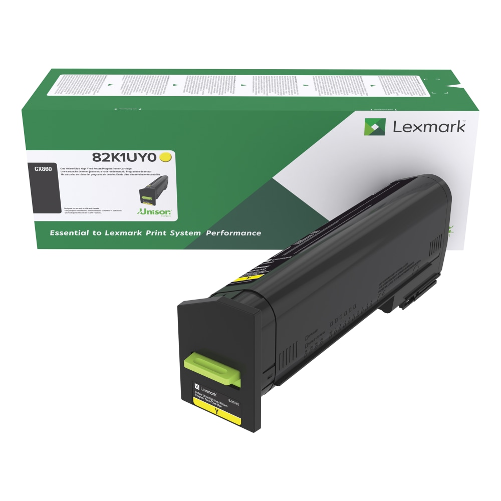 Lexmark 82K1UY0 Yellow Ultra-High Yield Return Program Toner Cartridge MPN:82K1UY0