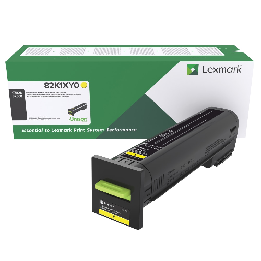 Lexmark 82K1XY0 Yellow Extra-High Yield Return Program Toner Cartridge MPN:82K1XY0