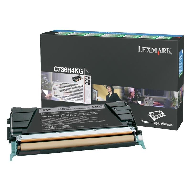 Lexmark C736H4KG Black High Yield Toner Cartridge MPN:C736H4KG