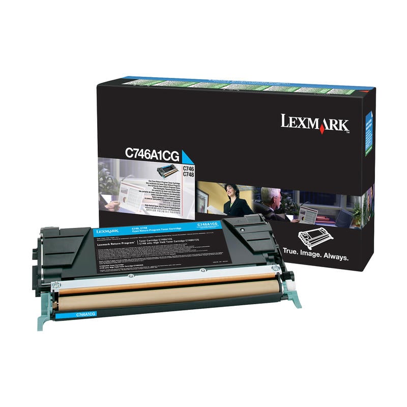 Lexmark C746A1CG Cyan Return Program Toner Cartridge MPN:C746A1CG