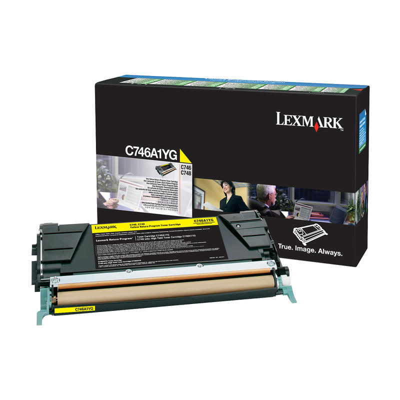 Lexmark C746A1YG Yellow Return Program Toner Cartridge MPN:C746A1YG