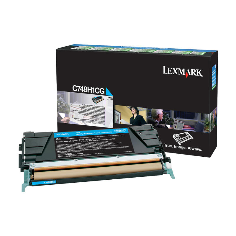 Lexmark X748H1CG Cyan High Yield Toner Cartridge MPN:C748H1CG