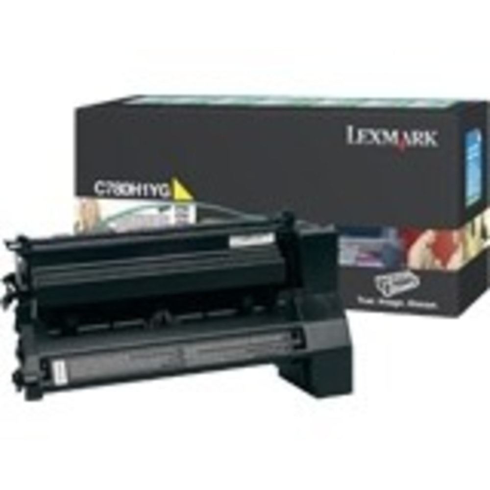 Lexmark High Yield Laser Toner Cartridge - Yellow - 1 / Pack - 10000 Pages MPN:C780H4YG