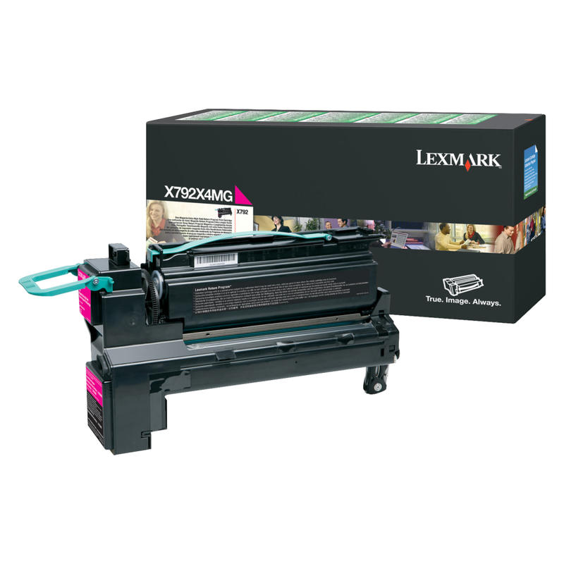 Lexmark X792X4MG Magenta Extra-High Yield Return Program Toner Cartridge MPN:X792X4MG