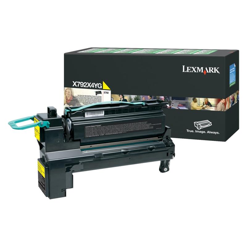 Lexmark X792X4YG Yellow Extra-High Yield Return Program Toner Cartridge MPN:X792X4YG