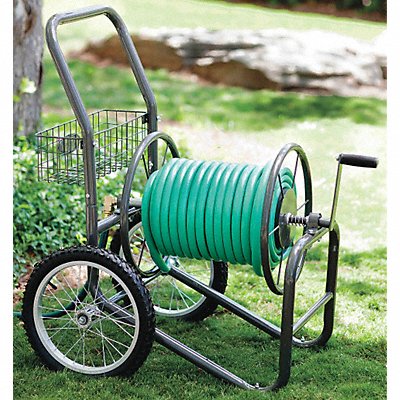 Garden Hose Reel Cart 10 in Steel MPN:2PAZ3