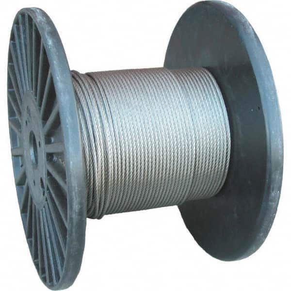 Wire Rope & Cable, Product Type: Wire Rope , Material: Stainless Steel , Breaking Strength (Lb.): 12000 , Bare Diameter (Fractional Inch): 3/8  MPN:38719S