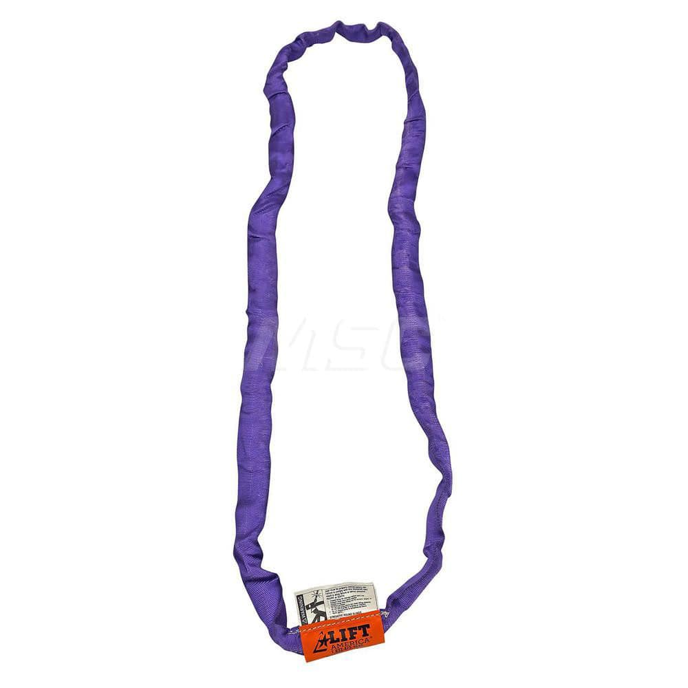 Round Sling: 3' Long, 2,650 lb Vertical, 2,120 lb Choker, 5,300 lb Basket, Polyester MPN:S201000