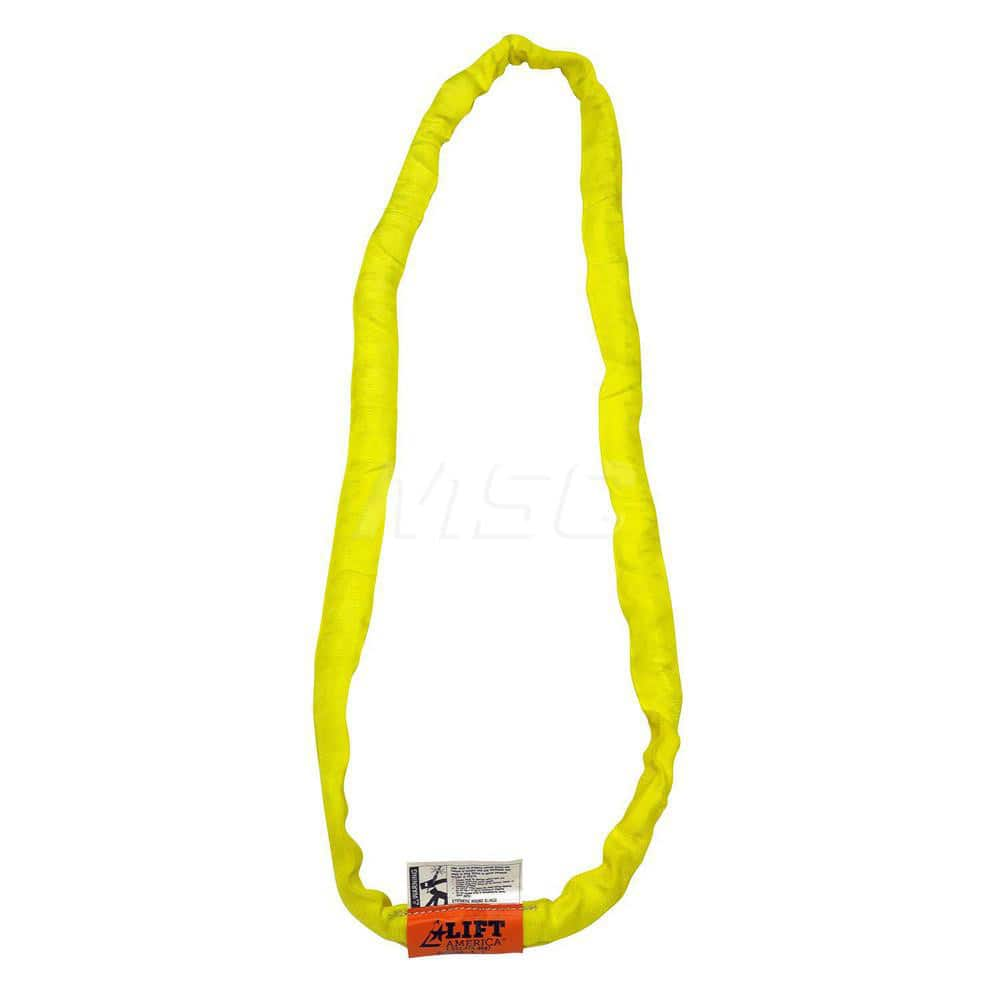 Round Sling: 3' Long, 8,400 lb Vertical, 6,720 lb Choker, 16,800 lb Basket, Polyester MPN:S201016