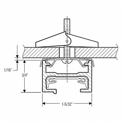 L Track Section Black 4ft 120V AC MPN:6001NBK