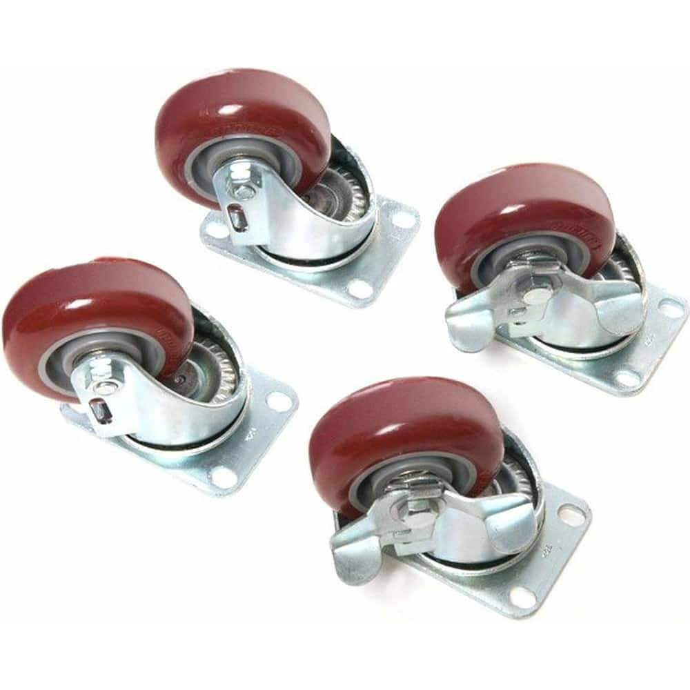 Swivel Top Plate Caster: Polyurethane, 3