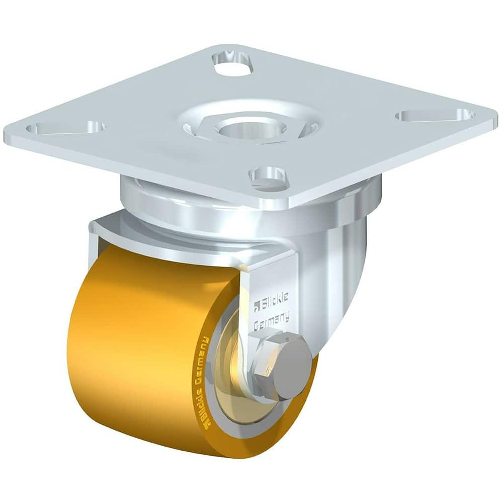 Swivel Top Plate Caster: Polyurethane, 1-3/8