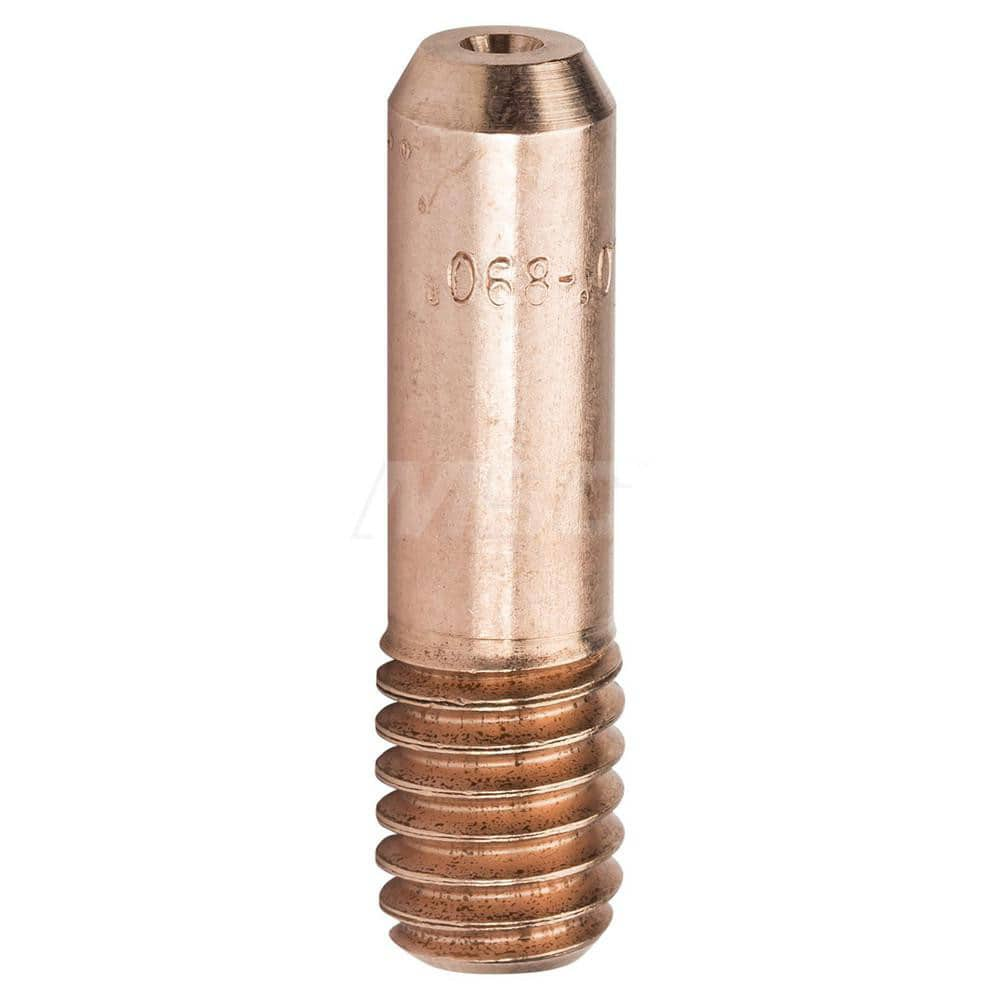 MIG Welder Nozzles, Tips & Insulators, Connection Type: Threaded , For Use With: K126-1,-2 and K345-10, K126-1,-2 and K345-10 , Tip Material: Copper  MPN:KP2100-2B1