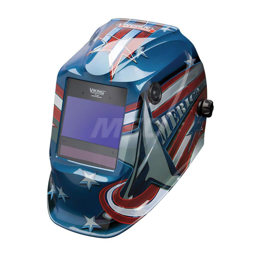 Welding Helmet: Blue, Nylon, Shade 5 to 13, Ratchet Adjustment MPN:K3174-4