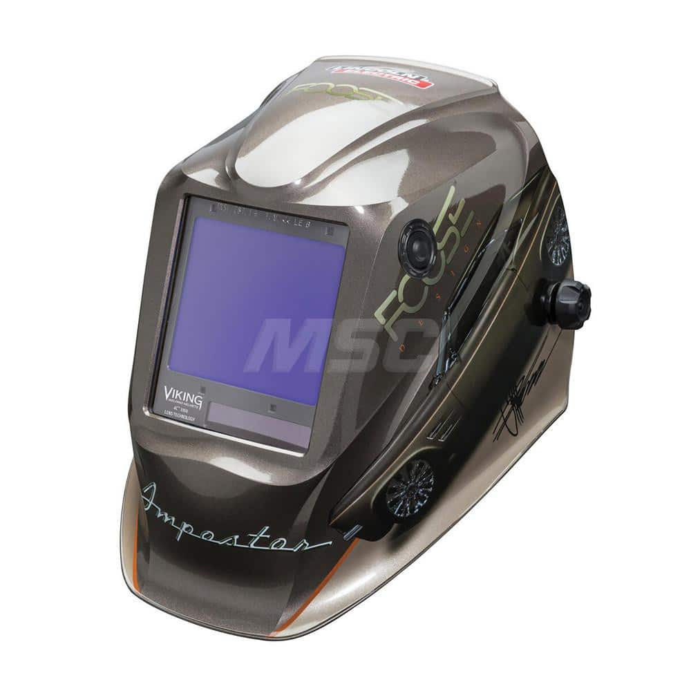 Welding Helmet: Brown, Nylon, Shade 5 to 13, Ratchet Adjustment MPN:K4181-4