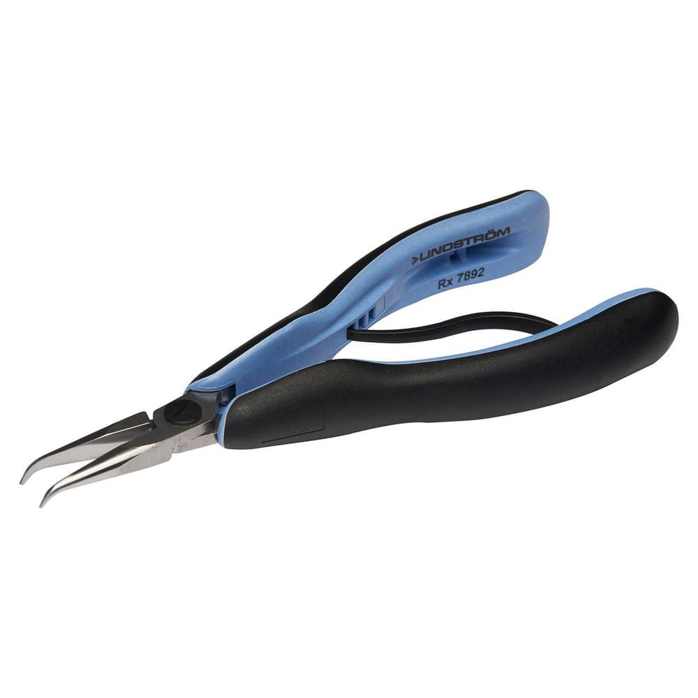 Bent Nose Pliers, Jaw Texture: Smooth , Jaw Length: 1.125in , Jaw Width: 0.375in , Jaw Bend: 60 , Handle Type: Ergonomic  MPN:RX7892