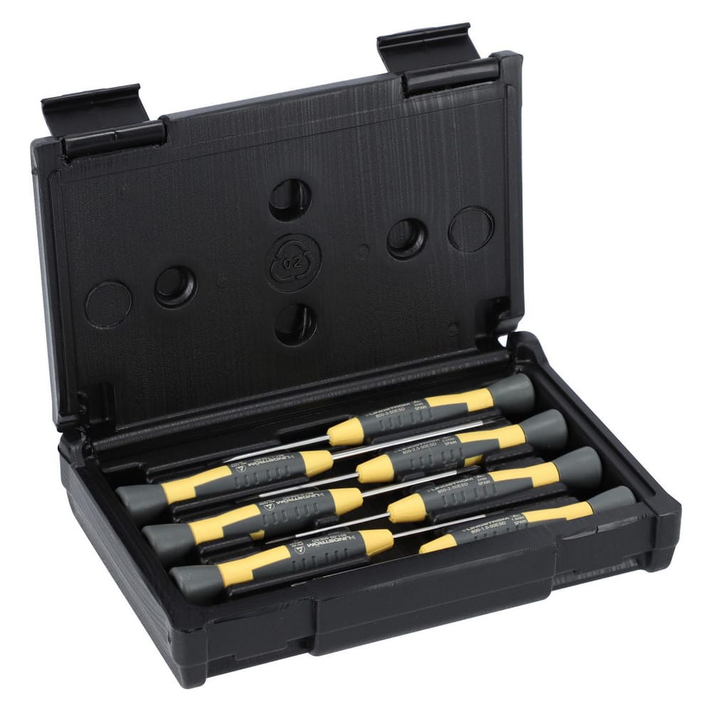 Screwdriver Sets, Screwdriver Types Included: Slotted & Phillips , Container Type: Plastic Case , Finish: Chrome Plated , Number Of Pieces: 7  MPN:801-7ESD