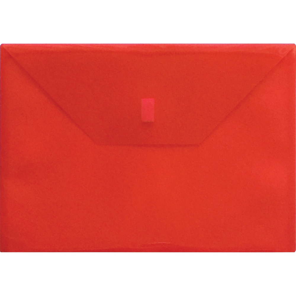 Lion Letter Recycled File Pocket - 8 1/2in x 11in - 180 Sheet Capacity - Transparent, Red - 20% Recycled - 1 Each (Min Order Qty 19) MPN:22080RD