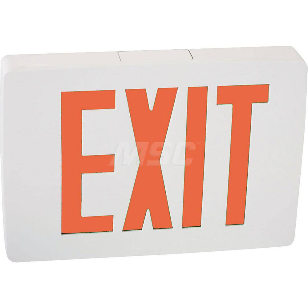 Combination Exit Signs, Mounting Type: Ceiling Mount, Surface Mount, Wall Mount , Number of Faces: 2 , Lamp Type: LED  MPN:109PV7