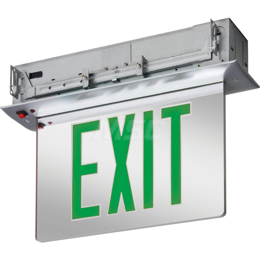 Combination Exit Signs, Mounting Type: Ceiling Mount , Number of Faces: 2 , Lamp Type: LED , Number of Heads: 0 , Battery Type: Nickel Cadmium  MPN:164UF5