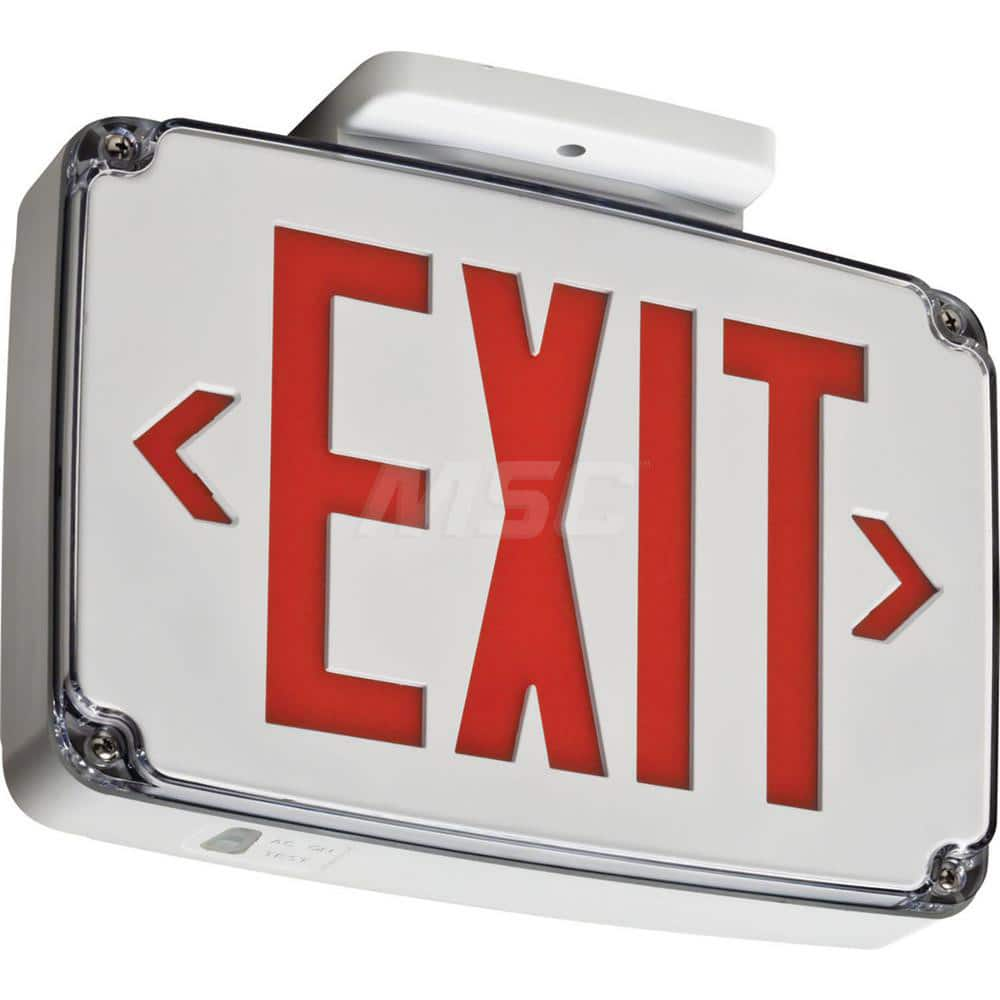 Combination Exit Signs, Mounting Type: Surface Mount, Wall Mount , Number of Faces: 1 , Lamp Type: LED , Number of Heads: 0 , Battery Type: Nickel Cadmium  MPN:215RET