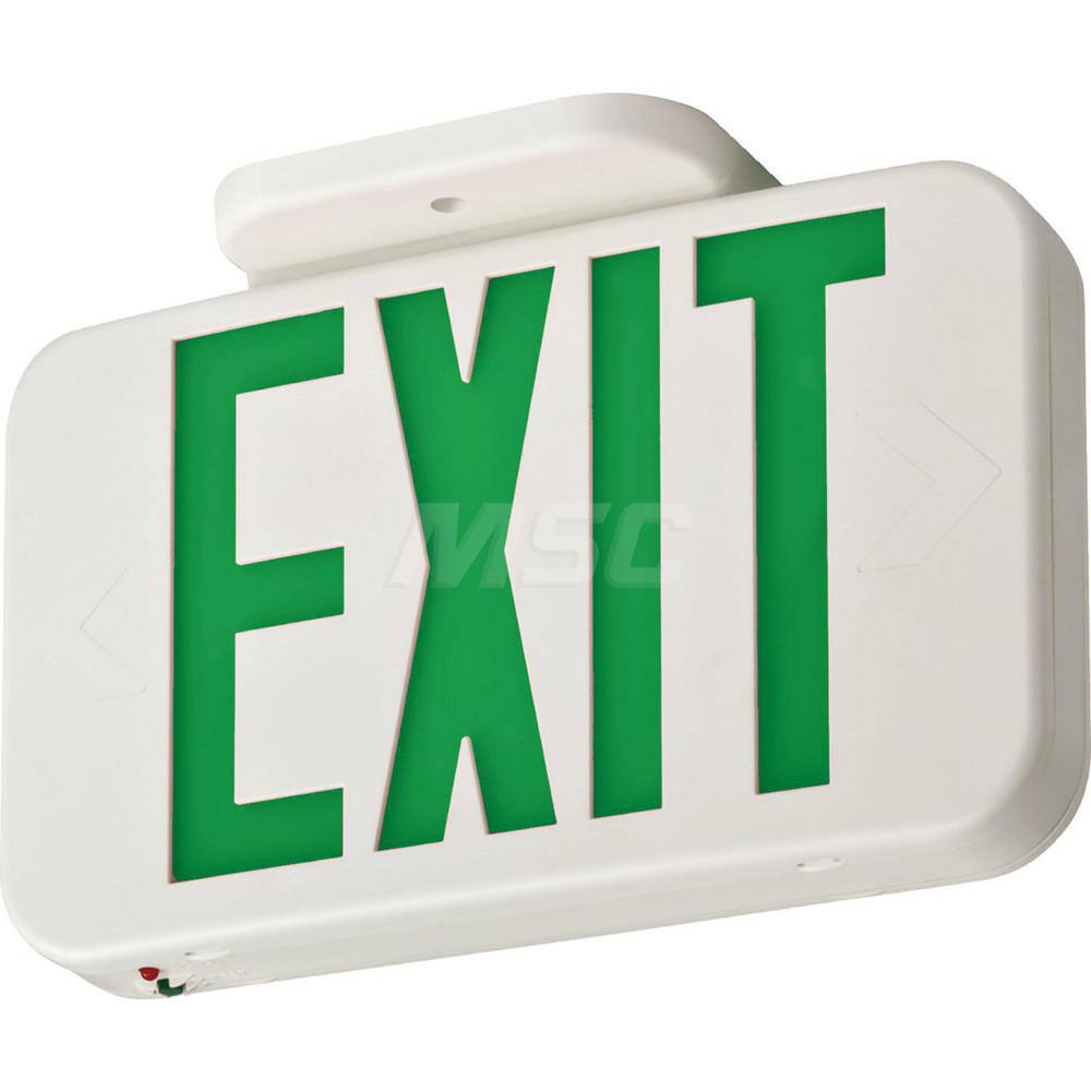 Combination Exit Signs, Mounting Type: Ceiling Mount, Surface Mount, Wall Mount , Number of Faces: 2 , Lamp Type: LED  MPN:269XWW