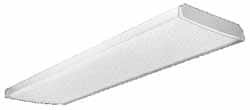 4 Lamp, 4 Ft. Long, 32 Watt, Stem and Surface Mounted, Fluorescent Lamp Wraparound Light Fixture MPN:668419