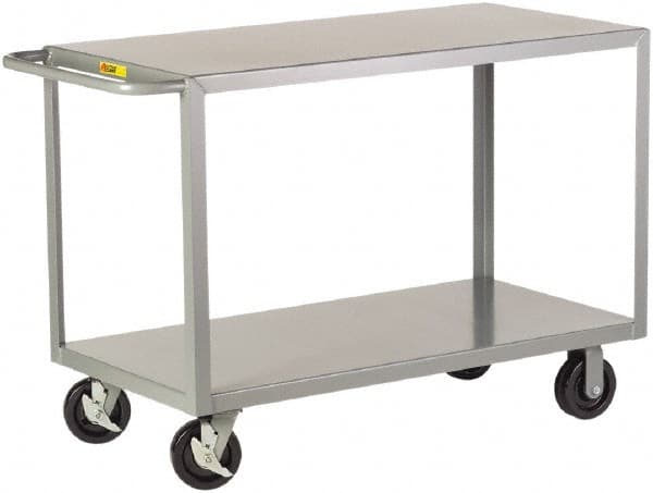 Shelf Utility Cart: Steel, Gray MPN:2G-2436-6PHBK