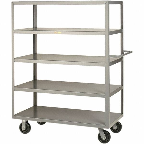 Multi-Shelf Utility Cart: Steel, Gray MPN:5M24366PH