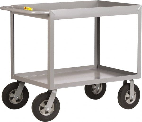 Deep Shelf Utility Cart: Steel, Gray MPN:DS-2436-X3-10SR