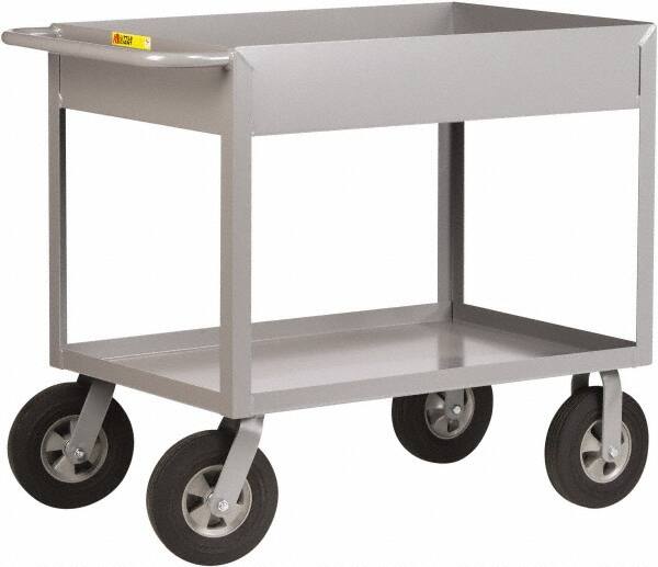 Deep Shelf Utility Cart: Steel, Gray MPN:DS-2436-X6-10SR