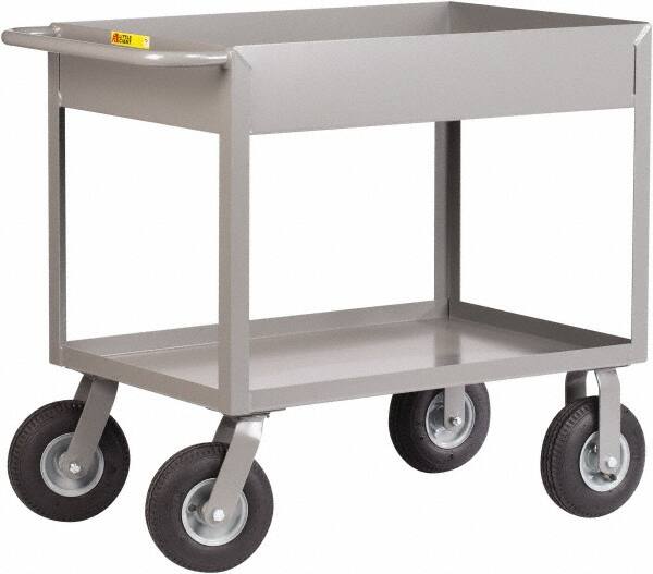 Deep Shelf Utility Cart: Steel, Gray MPN:DS-2436-X6-9P