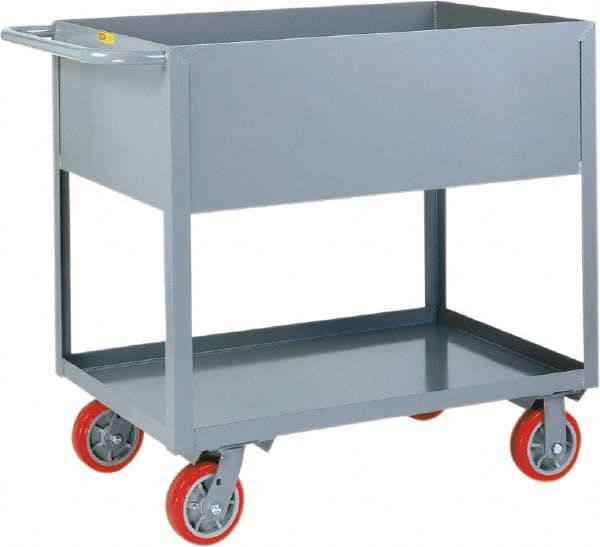 Deep Shelf Utility Cart: Steel, Gray MPN:DS1830X12-6PY