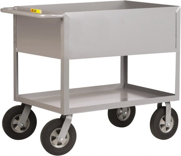 Deep Shelf Utility Cart: Steel, Gray MPN:DS2436-X12-10SR