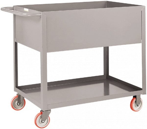 Deep Shelf Utility Cart: Steel, Gray MPN:DS2448X12-5PY