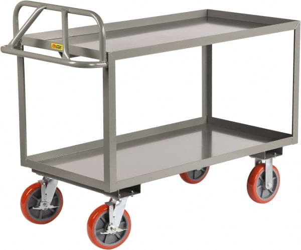 Shelf Utility Cart: Steel, Gray MPN:ERGL-3060-8PYBK