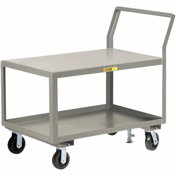 Utility Cart: Steel, Gray MPN:GCK-2436-6PH-FL