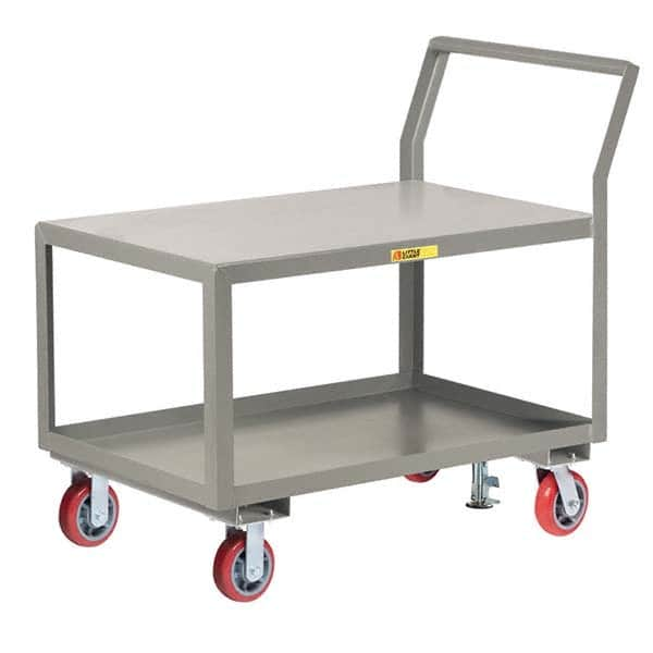 Utility Cart: Steel, Gray MPN:GCK-2436-6PY-FL