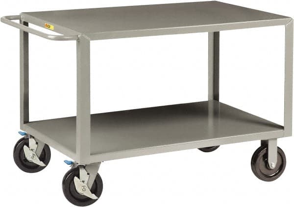 Shelf Utility Cart: Steel, Gray MPN:GH2448-8PHKBKPL