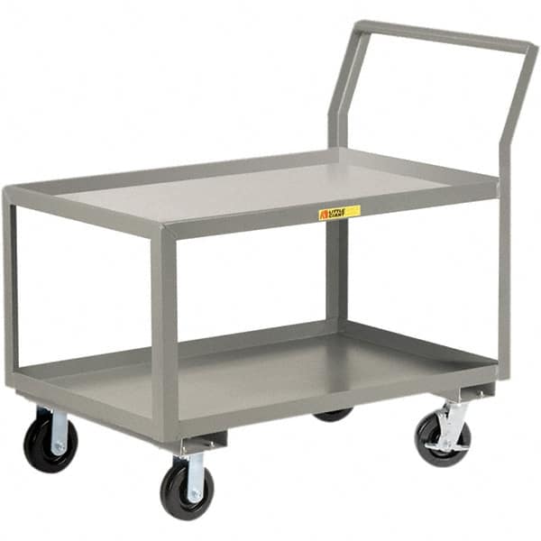 Utility Cart: Steel, Gray MPN:GLK-2436-6PHBRK