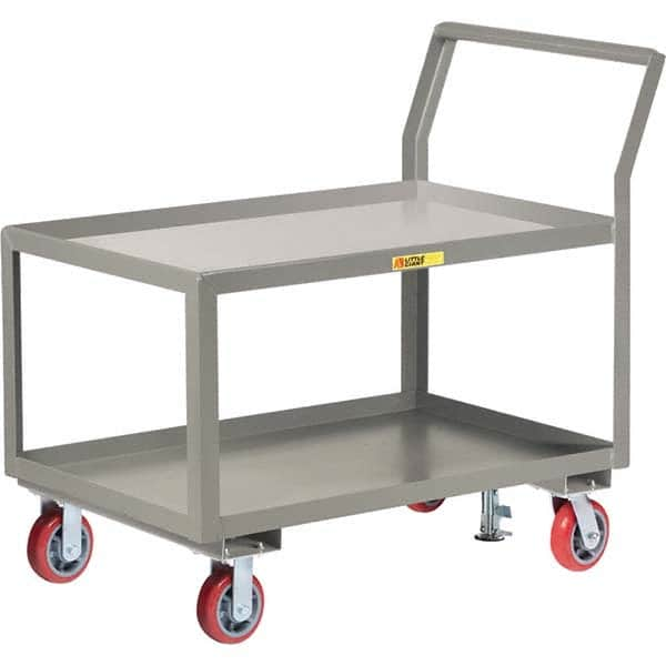 Utility Cart: Steel, Gray MPN:GLK-2436-6PY-FL