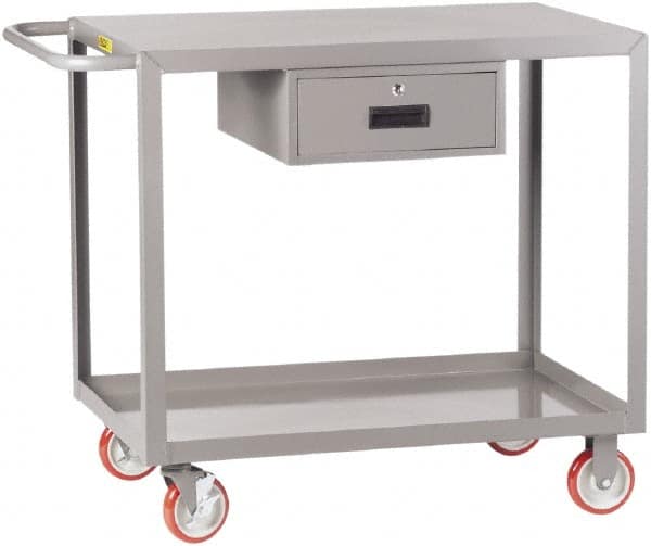 Shelf Utility Cart: Steel, Gray MPN:LG-2436-BRK-DR