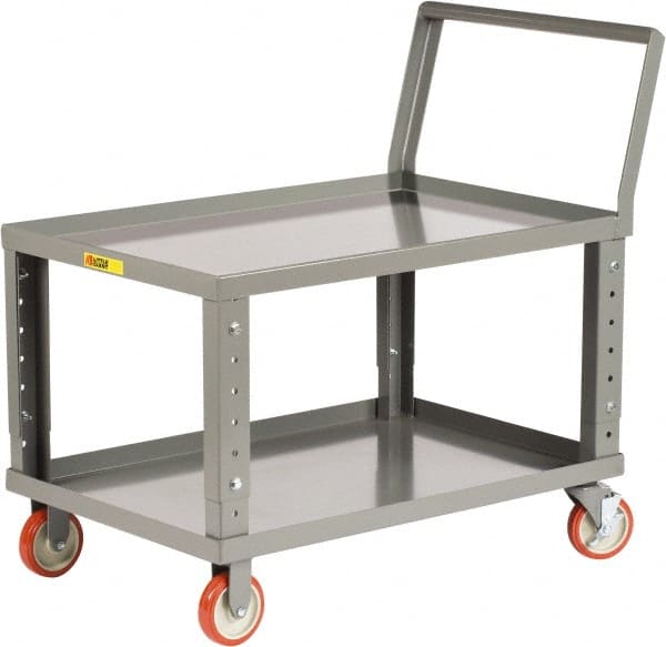 Heavy-Duty Service Utility Cart: Steel, Gray MPN:LKL2436-5PYBKAH