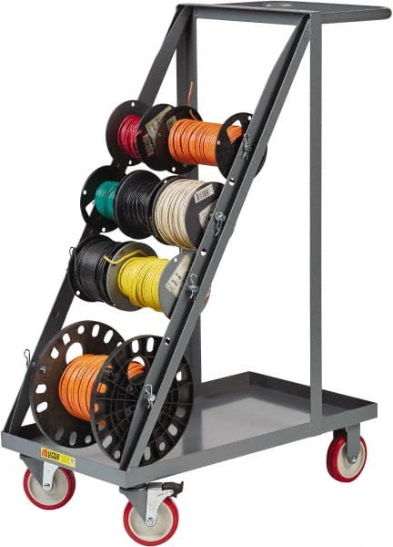 Wire Spool Utility Cart: Steel, Gray MPN:RT4-5TL