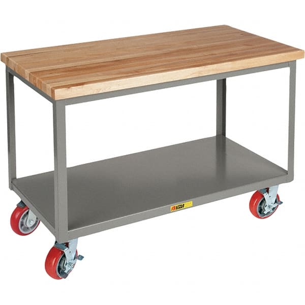 Mobile Work Benches, Bench Type: Butcher Block Top , Depth (Inch): 24 , Leg Style: Fixed , Load Capacity (Lb. - 3 Decimals): 3000 , Height (Inch): 34  MPN:IPJ24366PYBK