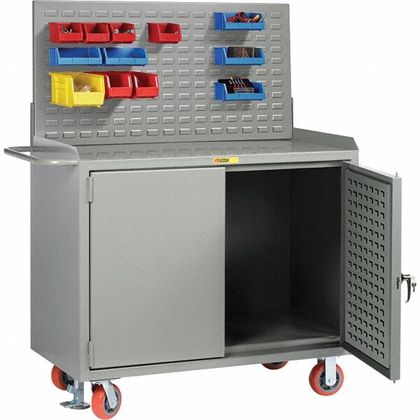 Mobile Workbench with Pegboard Panel Mobile Work Center: MPN:MBLPDFLLP