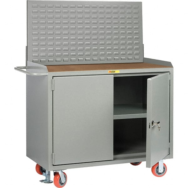 Mobile Bench Cabinet with Louvered Panel Mobile Work Center: 24